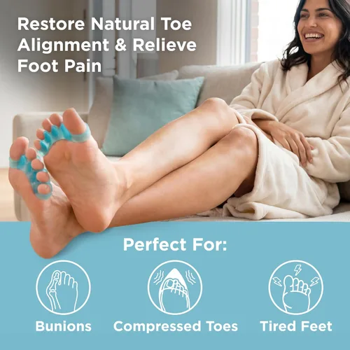 Vista 2 de Mind Bodhi Separadores de dedos de los pies/Espaciadores de dedos de los pies - Para hombres y mujeres - Tamaño regular - Negro