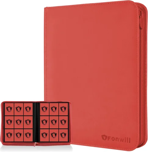 Vista 22 de Carpeta de tarjetas coleccionables de 9 bolsillos, libro de tarjetas premium para 360 tarjetas, álbum de tarjetas resistente para tarjetas