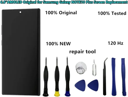 Vista 3 de Pantalla AMOLED original de 6.8 pulgadas para Samsung Galaxy NOTE10 Plus Reemplazo de pantalla OEM NOTE10Plus 5G SM-N975U SM-N975U1 pantalla táctil
