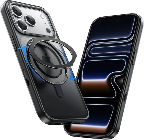Vista 23 de MAGIC JOHN Soporte Magnético Invisible Giratório de 360° para iPhone 14/iPhone 13 [Antideslizante] [Compatible con MagSafe] Funda con soporte de 16