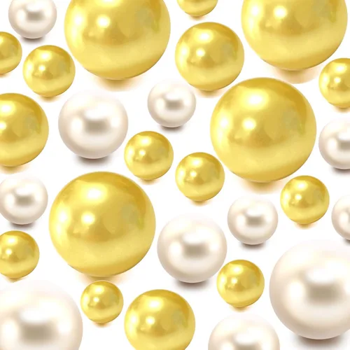 Vista 25 de 120 piezas de perlas flotantes sin agujero para jarrones, perlas negras flotantes para jarrones, rellenos de perlas flotantes, velas artificiales