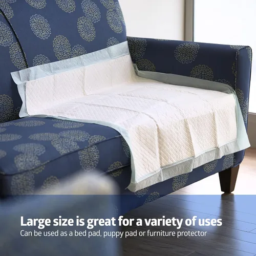Vista 3 de Medline Almohadillas de cama desechables para adultos, almohadillas de chux resistentes, 36 x 36, 5 unidades, almohadillas de cama