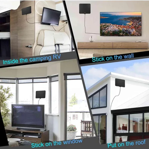 Vista 6 de Antena de TV digital HD amplificada mejorada de largo alcance de más de 350 millas - Compatible con 4K 1080p para VIZIO Tv modelo E50-E1