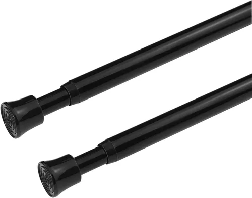 KXLife 2 barras de tensión de resorte de 11 a 17 pulgadas de longitud ajustable para cocina, ventana de sótano pequeña, barras de tensión para