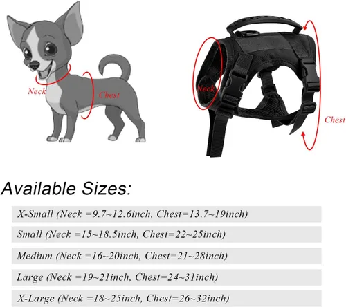 Vista 5 de Arnés táctico para perro, chaleco de entrenamiento al aire libre, chaleco militar K9 de patrulla para perro, arnés táctico ajustable para cachorros