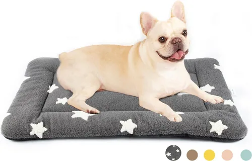 Vista 22 de Mora Pets - Cama para gatos de interior lavable, almohadilla antideslizante para jaula de perros, linda cama para perros con estrellas para perros