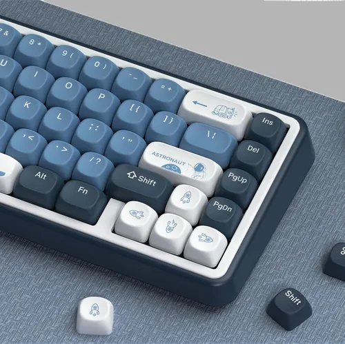 Vista 10 de dagaladoo Juego de teclas topográficas negras, perfil MOA PBT tapas 100 por ciento, teclado personalizado Dye-Sub de 129 teclas para teclado
