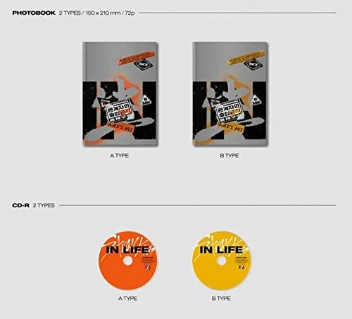 Vista 3 de STRAY KIDS [ IN生 / IN LIFE ] The 1st Album Repackage [ STANDARD A Ver. ] 1ea CD + 72p Photo Book + 2ea Photo Cards + 1ea Post Card + TRACKING CODE