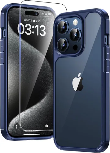 Vista 145 de TAURI Funda para iPhone 17, antiamarilleamiento con protector de pantalla, protección de grado militar, a prueba de golpes, delgada para iPhone 17