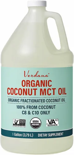 Vista 7 de Verdana Aceite de coco orgánico MCT certificado por USDA – Aceite de coco fraccionado – Sin granos de palma utilizado – Kosher, grado alimenticio