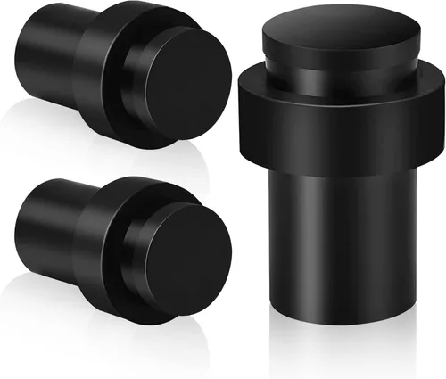 Vista 12 de KOLAKO Tope de puerta, tope de puerta de piso, negro para parte inferior de la puerta, 2 pulgadas (1.969 in), resistente, cilíndrico comercial