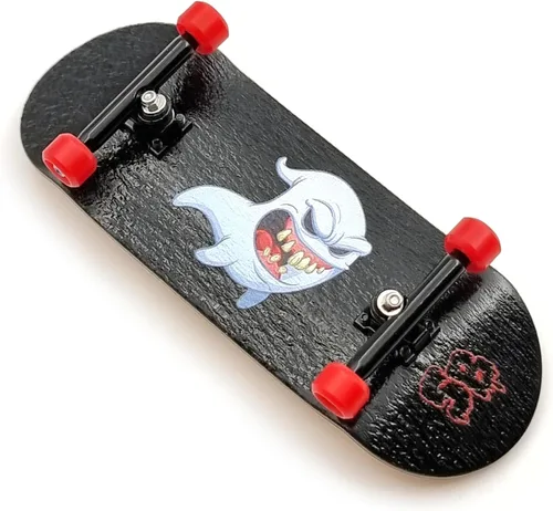 Vista 2 de SPITBOARDS® 34mm x 96mm Juego de Diapasón Pro (Completo) Cubierta de Madera Real Camiones Pro con Tuercas de Bloqueo y Bujes Pro Ruedas Pro