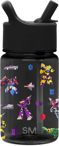 Vista 38 de Simple Modern Blippi - Botella de agua de plástico Tritan Summit de 12 onzas sin BPA con tapa cubierta con popote a prueba de fugas para niños