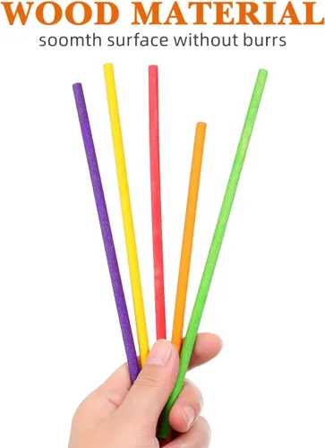 Vista 4 de Toyvian Juego de 50 baquetas de ritmo de madera para niños