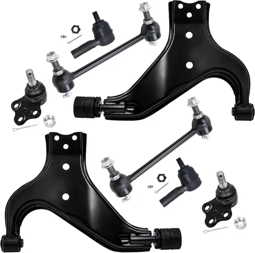 Vista 98 de Detroit Axle - Kit de brazos de control de extremo de 8 piezas para Toyota 2001-2003 Highlander 2002-2003 Camry Lexus ES300, 2 brazos de control