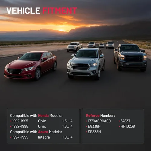 Vista 6 de BDFHYK Conjunto de módulo de bomba de combustible eléctrica compatible con Honda Civic 1992-1995 1.5L l4, 1.6L l4, compatible con Acura Integra