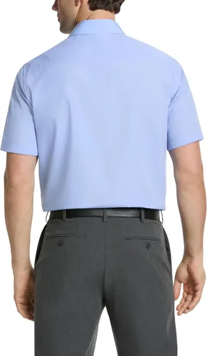 Vista 2 de Van Heusen Camisa de vestir para hombre de manga corta, corte regular, popelín lisa
