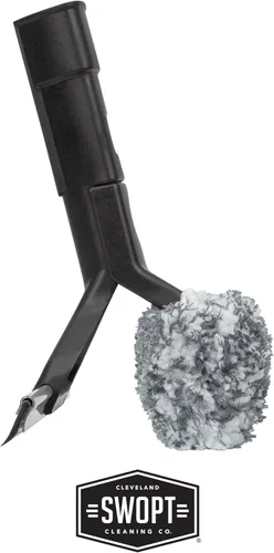 Vista 3 de SWOPT Cabezal de escobilla de goma combinada de 12 pulgadas, hoja con almohadilla de microfibra desmontable, intercambiable con todos los productos