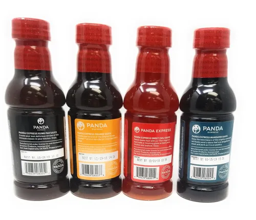 Vista 2 de Panda Express Paquete variado de salsa, 18.75 oz-20.75 onzas (paquete de 4) incluye 1 botella de salsa dulce de chile, salsa teriyaki mandarina
