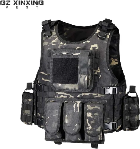 Vista 2 de Chaleco GZ Xinxing táctico para paintball, color negro