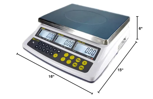Vista 10 de Easy Weigh CK Series - Báscula digital para computación de precios recargable, funciona con pilas, aprobación NTEP clase III, pantalla LCD, portátil