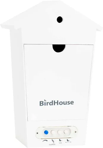 Vista 3 de KOOKOO Casa de Pájaros de Cobre Edición Limitada, Reloj de Cuco de Diseño Moderno con 12 Voces Naturales de Pájaros o Llamada de Cuco
