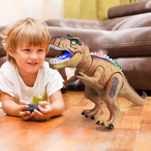 Vista 2 de STEAM Life Juguetes de dinosaurio con control remoto para niños, gran robot Trex para niños, juguetes Trex, robot de dinosaurio electrónico que