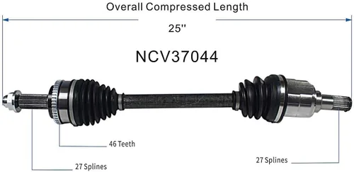 Vista 6 de GSP NCV37044 CV Conjunto del eje del eje para Select 2012-17 Hyundai Veloster - Delantero Izquierdo (Lado del Conductor)