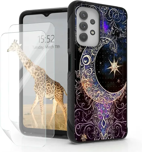 Vista 21 de Funda para Samsung Galaxy A23 Galaxy A13 4G/5G, Galaxy A04, Galaxy A04S, Galaxy A32 5G, con 2 protectores de pantalla, funda protectora híbrida