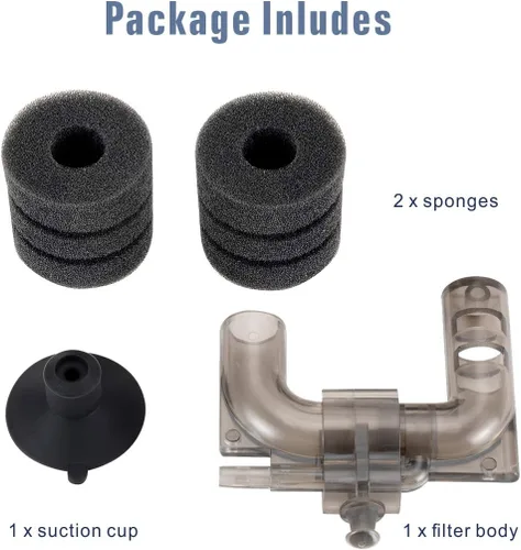 Vista 2 de hygger Super Mini Acuario Solo Filtro de Esponja para Peces Pequeñas 0.5-5 Galones