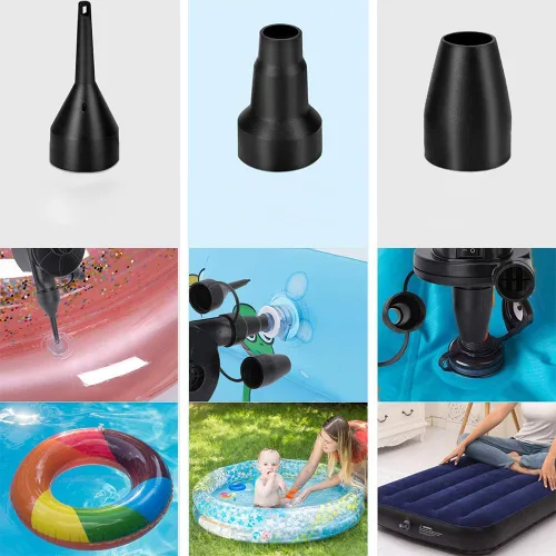 Vista 3 de Aida & Hani Bombas de aire eléctricas para bomba de colchón de aire inflable, bomba de aire para piscina, descalentamiento rápido, bomba de cama