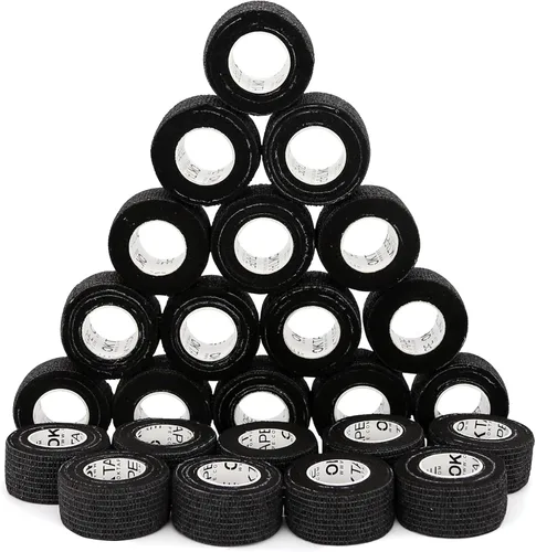 Vista 9 de OK TAPE Vendas Cohesivas Autoadherentes – 24 paquetes, 1 pulgada x 5 yardas, venda autoadhesiva no tejida para pulgar, dedo, muñeca, tobillo, cinta