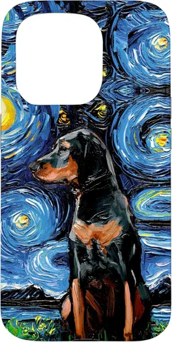 Vista 14 de Black and Tan Coonhound Starry Night Art – Dog Lover Gift Case for iPhone 17