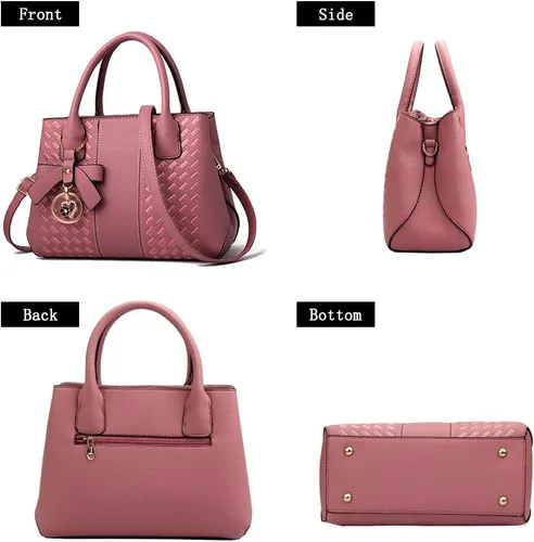 Vista 5 de Bolsos de mano para mujer de piel sintética de PU, bolso de hombro