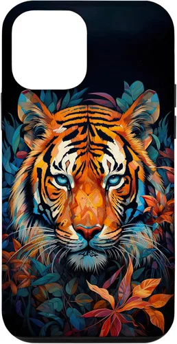Vista 15 de Funda para iPhone 13 Acuarela Cara de Tigre Animal Salvaje Gato Grande
