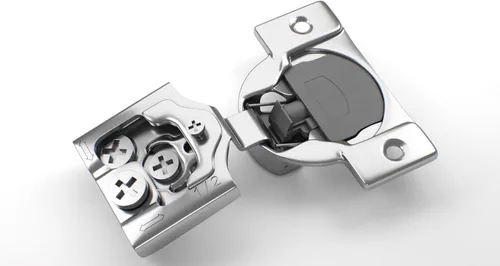 Vista 10 de Berta Paquete de 2, bisagras de gabinete de marco de cara de cierre suave de 1-1/2 pulgadas, bisagras de gabinete de 105 grados, 6 vías, ajuste de 3