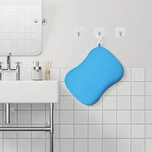 Vista 3 de Cojín de asiento de ducha para bancos de transferencia, sillas de baño de ducha, alfombrilla de espuma para asiento de sauna con gancho, almohadilla
