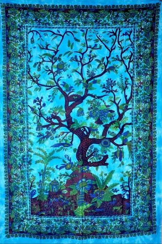 Exclusiva variedad personalizada de tapices individuales "The Boho Street" muro de arte de mandala indio, tapiz de pared hippie, cubrecama bohemia