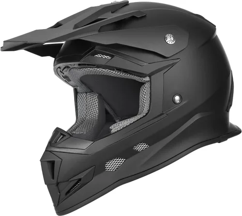 GLX GX23 - Casco para Dirt Bike/Motocross - Negro Mate, Pequeño - Aprobado por el DOT