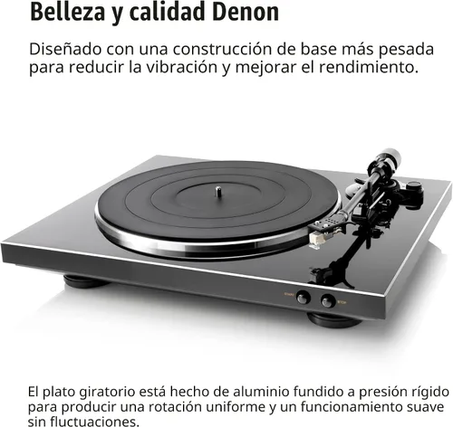 Vista 3 de Denon DP-29F Reproductor de discos completamente automático, tocadiscos analógico con ecualizador de phono RIAA incorporado, diseño único de brazo