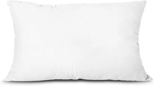 EDOW Throw Pillow Insert, Lightweight Soft Polyester Down Alternative Decorative Pillow, Sham Stuffer, Machine Washable. (White, 12x20)