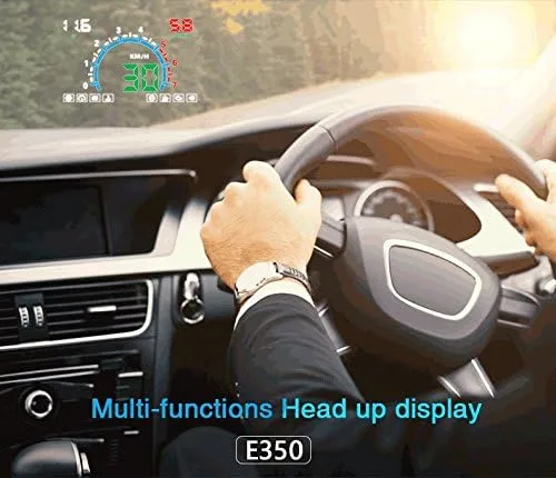 Vista 4 de KUNFINE® 5.8 "Coche HUD OBD2 Head Up Display Car Speed Projector Vehículo Parabrisas Speedo Projetor Navegación OBD Velocímetro Hud E350