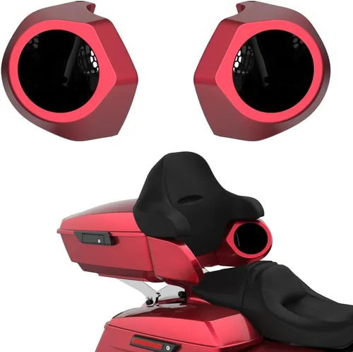 Vista 272 de Advanblack Alpine Green Tour Pack - Paquete de altavoces de 6.5 pulgadas, carcasa de audio trasera, color a juego, ajuste Harley King Tour Pack