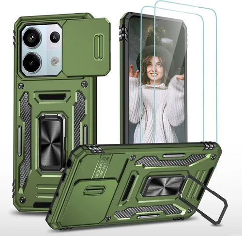 Vista 18 de Jeylly Funda diseñada para Xiaomi Poco X3 Pro/X3 NFC con protector de pantalla, a prueba de caídas a prueba de golpes, de grado militar, para Xiaomi