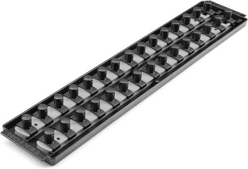 Vista 30 de TEKTON - Llave de tubo de 1/2 pulgada x riel de 33 cm con 10 clips (negro) OSR22210 Fabricado en EE. UU