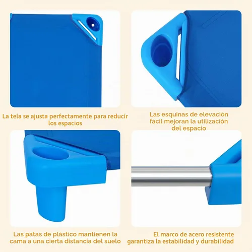 Vista 7 de Costzon Cunas apilables para guardería infantil preescolar (6 paquetes)
