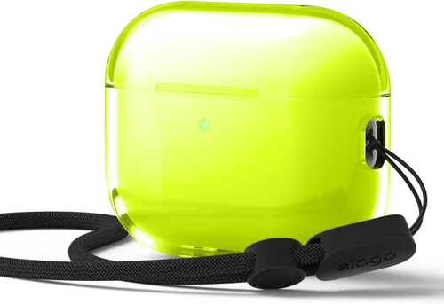 Vista 12 de elago Funda transparente compatible con AirPods Pro 3 funda transparente – Cordón incluido, correa incluida, reducción del amarilleo, a prueba