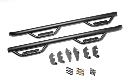 HAVOC OFFROAD HN2 Nerf Bars para Ford Bronco | Negro mate, acero al carbono, aro ergonómico | HFB-06-003 | Ford Bronco 2021-2025, 4 puertas (no