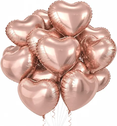 Vista 11 de 15 globos de papel de aluminio en forma de corazón negro de 18 pulgadas para el día de San Valentín, día de la madre, compromiso, aniversario