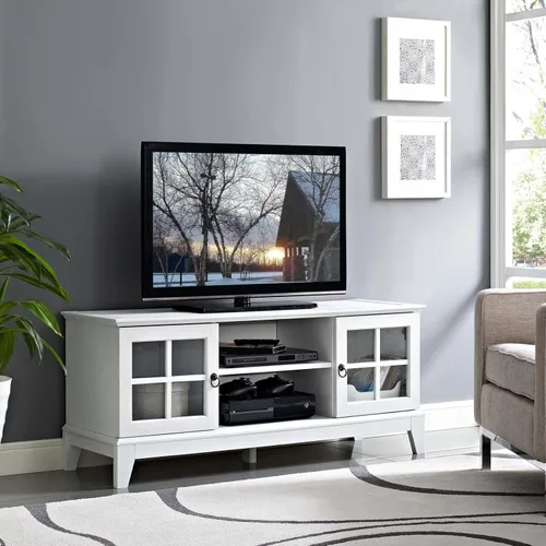 Vista 4 de Modway Isle Coastal Contemporary - Soporte para TV (47 pulgadas), color blanco